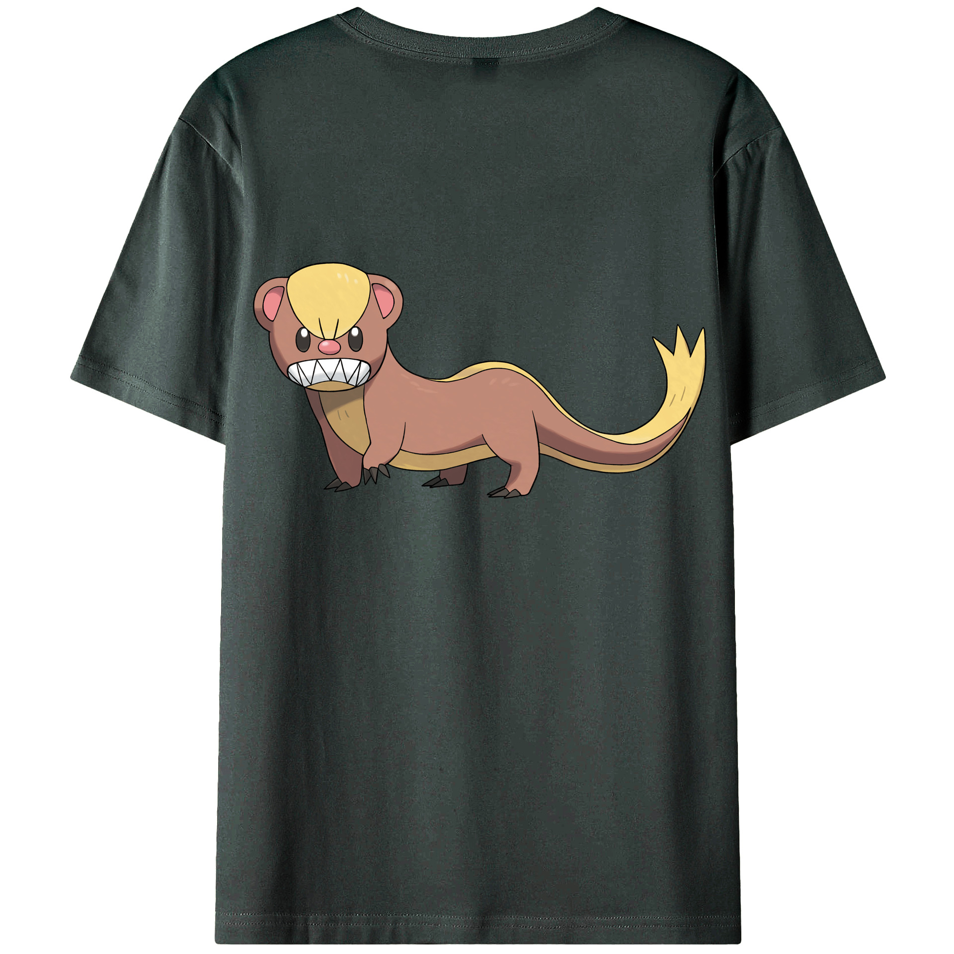 （画像用） ポケットモンスター Pokémon 綿100％ メンズ半袖Tシャツ（バックプリント） 通気性